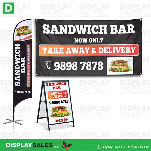 TAKE AWAY Sandwich sign Package deal