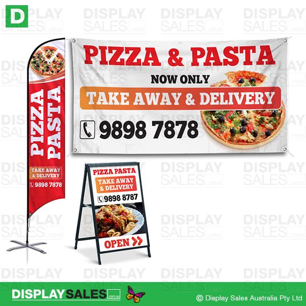 TAKE AWAY PIZZA-PASTA sign Package deal