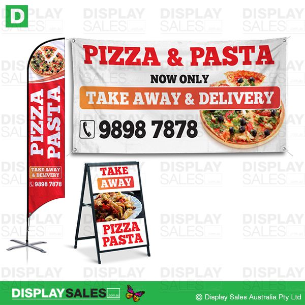 TAKE AWAY PIZZA-PASTA sign Package deal