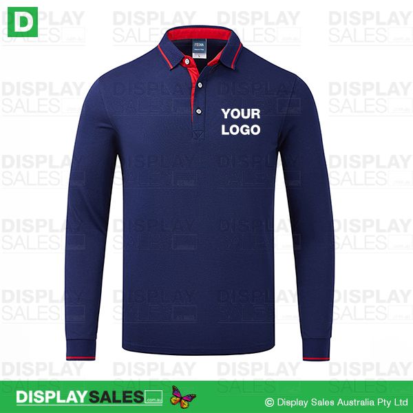 Custom Printed Long Sleeve Polo Shirts