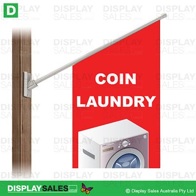 Point-sign flag -  "COIN LAUNDRY"