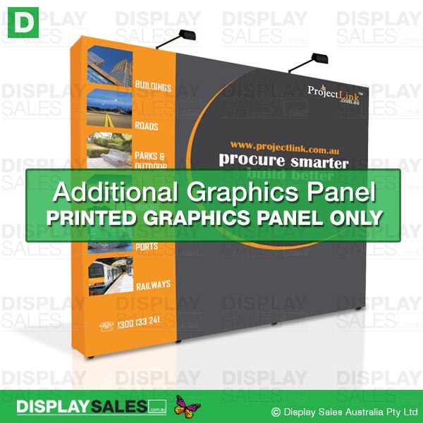 Replacement Graphics Panel For 8ft Fabric Popup Display  ( Fabric Panel only ! )
