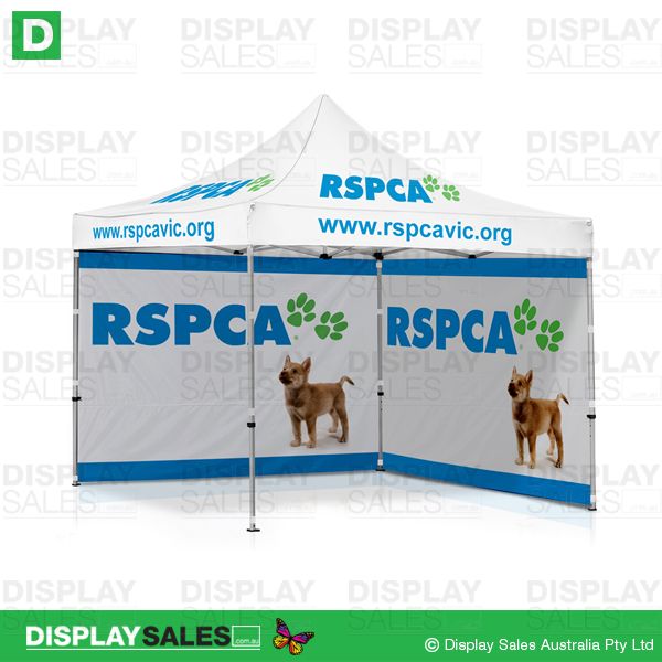 Folding Marquee 3 x 3 System with Full Color Branded Roof & 2 x Walls