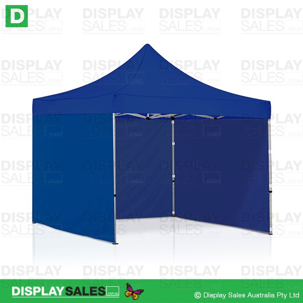Folding Marquee - 3m x 3m System With Blue Roof + 3 Walls