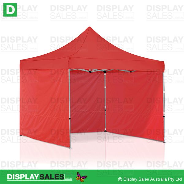 Folding Marquee - 3m x 3m System With Red Roof + 3 Walls