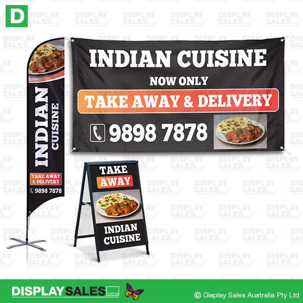 TAKE AWAY Indian-Cuisine sign Package deal