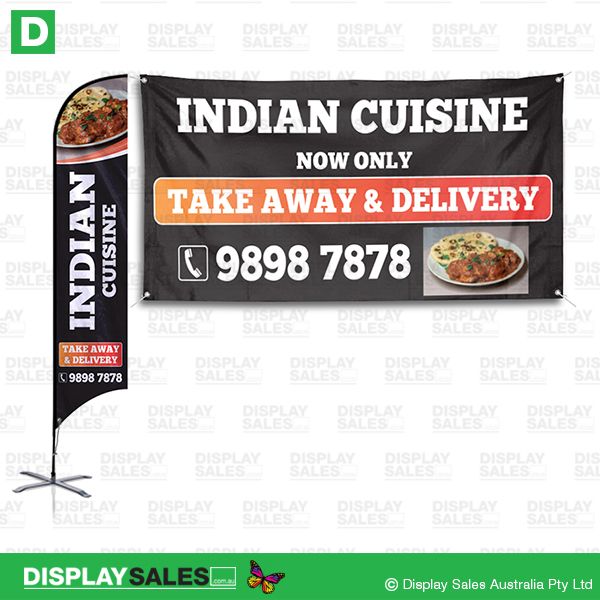 TAKE AWAY INDIAN-CUISINE sign Package deal