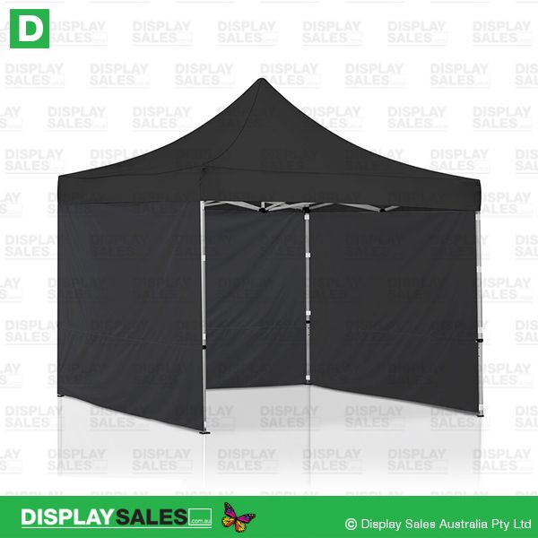 Folding Marquee - 3m x 3m System With Black Roof + 3 Walls