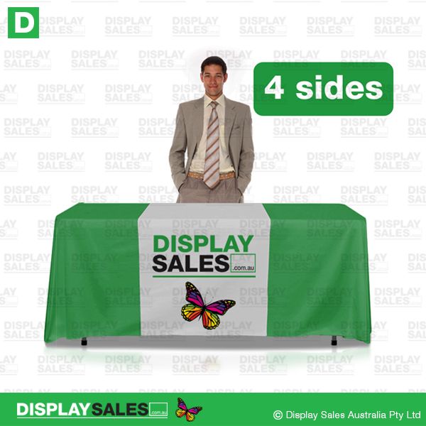 Deluxe 4 Sided Table Cloth - Full Colour Printed (Custom Printed)