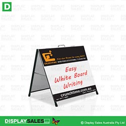 Colourbond A-Frame 600mm X 600mm With Whiteboard application, Full color Header & Footer (Double Sided)