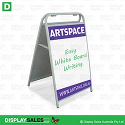 Steel A-Frame 600mm X 900mm With Whiteboard  application & Full color Header and Footer (Double Sided)
