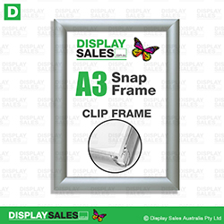 A3 Poster Size Snap Frames (Clip Frame) - Square Corners