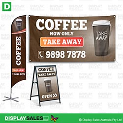 TAKE AWAY COFFEE sign Package deal