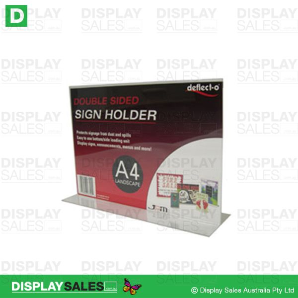 A4 Size T-Shape Sign Holder Double Sided, Landscape - 47701