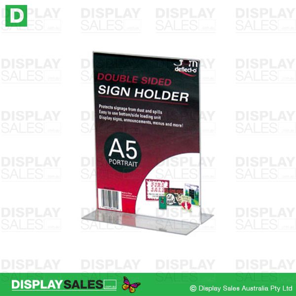 A5 Size T-Shape Sign Holder Double Sided, Portrait - 47901