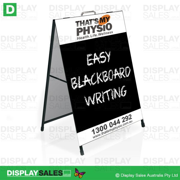 Colourbond A-Frame 600mm X 900mm With Blackboard application, Full color Header & Footer (Double Sided)