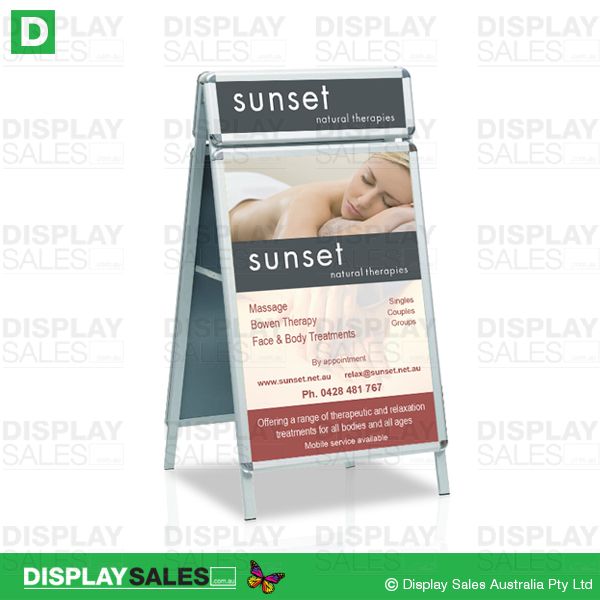 Deluxe Snap Lock A-Frame (Clip frame) - Double Sided, Poster + Header