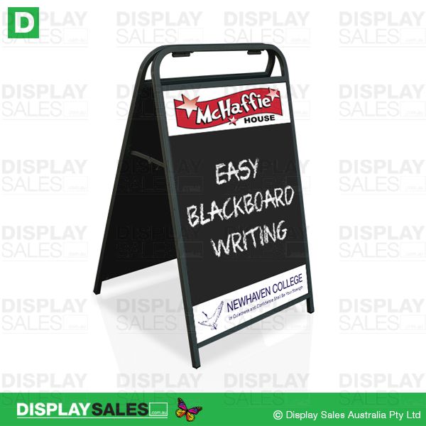 Steel A-Frame 600mm X 900mm With Blackboard application & Full color Header and Footer (Double Sided)
