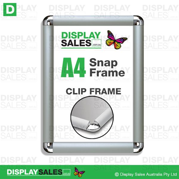 A4 Poster Size Snap Frames (Clip Frame) - Round Corners
