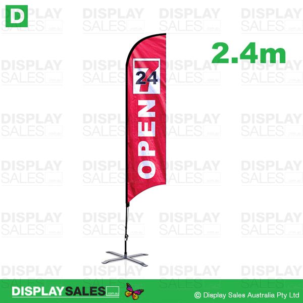 Feather Flag Small (2.4m), Including Custom Printing