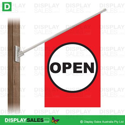 Point-sign flag -  "OPEN"