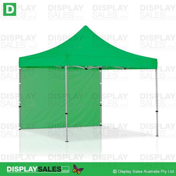 Folding Marquee - 3m x 3m System with green Roof + 1 Wall