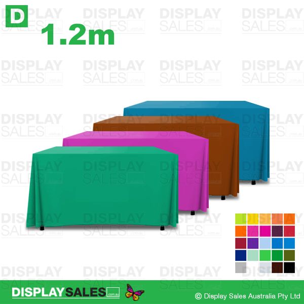4ft Deluxe 4 sided Table Cloth - Blank (No Print), One Colour