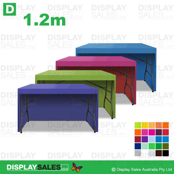 4ft Fitted 3 sided Table Cloth - Blank (No Print), One Colour