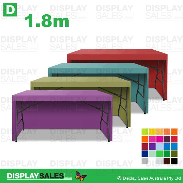 6ft Fitted 3 sided Table Cloth - Blank (No Print), One Colour