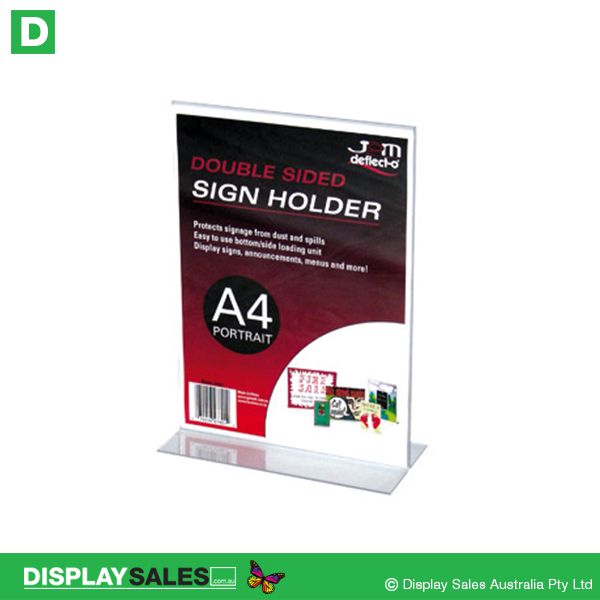 A4 Size T-Shape Sign Holder Double Sided, Portrait - 47801