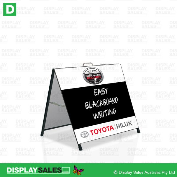 Colourbond A-Frame 600mm X 600mm With Blackboard application, Full color Header & Footer (Double Sided)