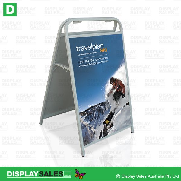 Steel A-Frame Sign (White) Including 600mm X 900mm Full Color Print (Double Sided)