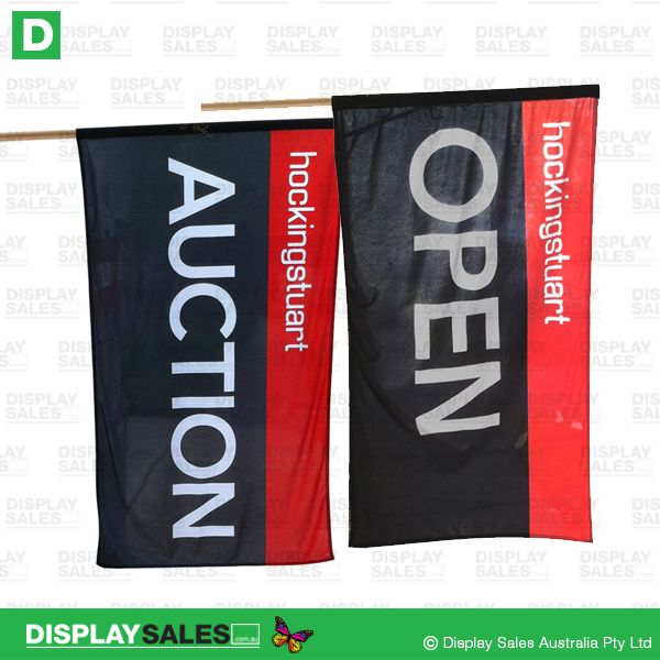 Real Estate Flags With Top Flag Pole Pocket - Custom Printed