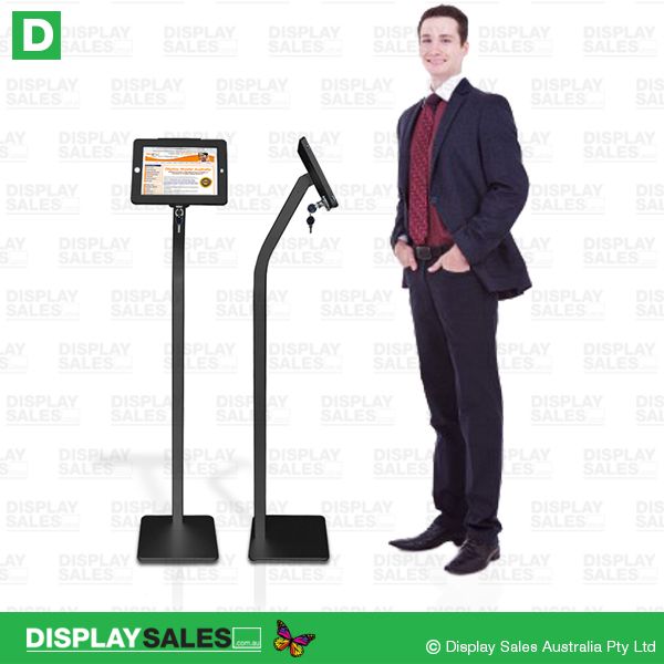 iPad Kiosk stand - SlimTech (Lockable, Floor stand, Slimline, Black)