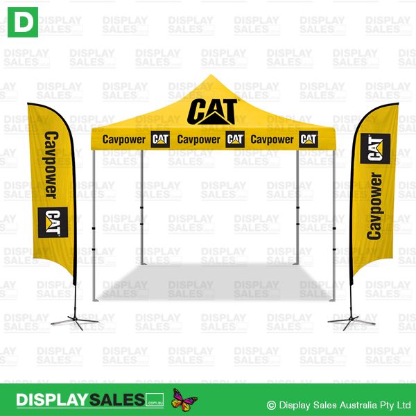Custom Printed (3 X 3) Marquee + 2 x Feather Flags Package