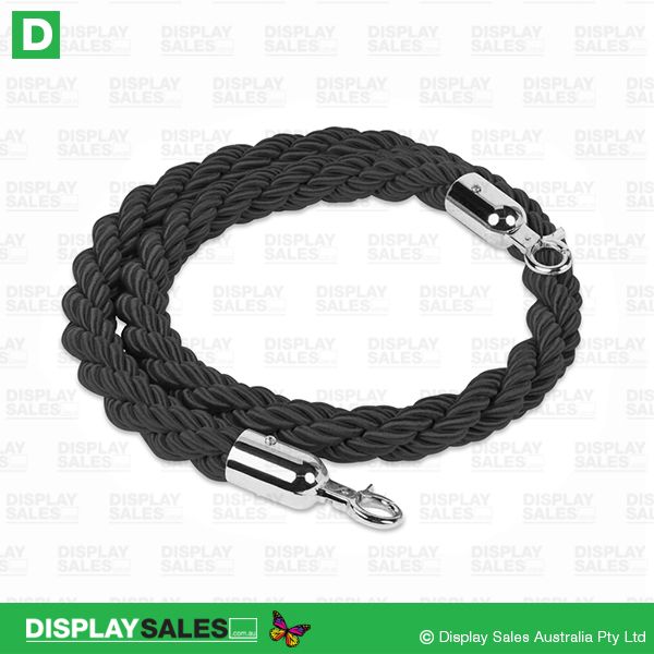 Crowd Control Barrier - Black Rope