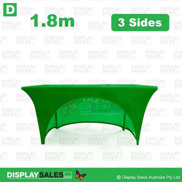 6ft Stretch & Fitted 3 Sided Table Cloth - Full Colour Printed (Custom Printed)