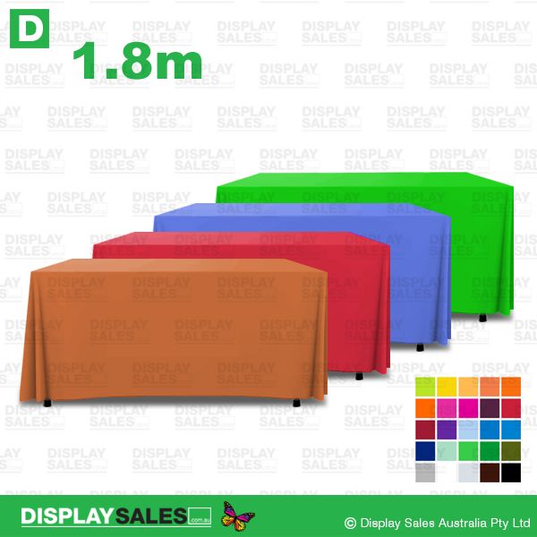 6ft Deluxe 4 sided Table Cloth - Blank (No Print), One Colour