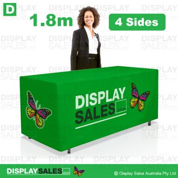 6ft Fitted 4 Sided Table Cloth - Full Colour Printed (Custom Printed)