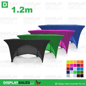 4ft Stretch & Fitted 3 sided Table Cloth - Blank (No Print), One Colour