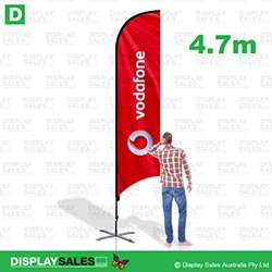 Feather Flag Large (4.7m), Including Custom Printing