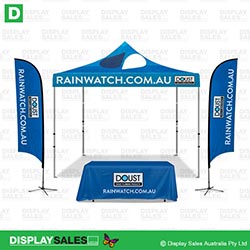 Custom Printed (3 X 3) Marquee + 2 x Feather Flags + Table Cloth Package