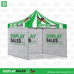 Folding Marquee 3x3 System with Full Color Branded Roof & 3 x Printed Walls