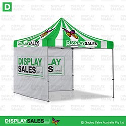 Folding Marquee 3 x 3 System with Full Color Branded Roof & 2 x Walls