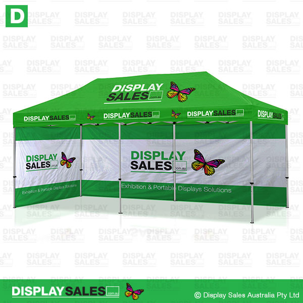 Folding Marquee 3m X 6m System With Full Color Branded Roof, Back Wall & Side Wall