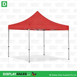 Folding Marquee - 3m x 3m System With Red Roof