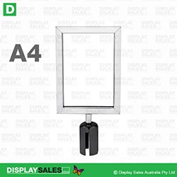 Crowd Control Barrier - Polished Stainless Steel A4 Sign (portrait)