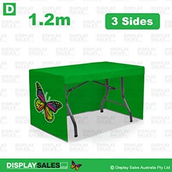 4ft Fitted 3 Sided Table Cloth - Full Colour Printed (Custom Printed)