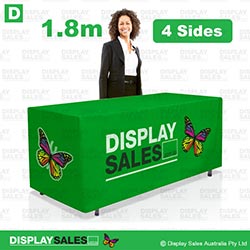 6ft Fitted 4 Sided Table Cloth - Full Colour Printed (Custom Printed)