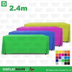 8ft Deluxe 4 sided Table Cloth - Blank (No Print), One Colour
